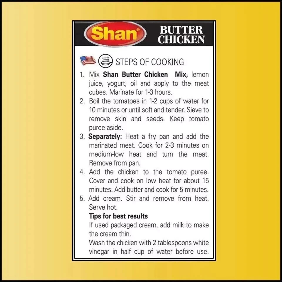 Shan – Butter Chicken Seasoning Mix (50g) Free Shipping World Wide.