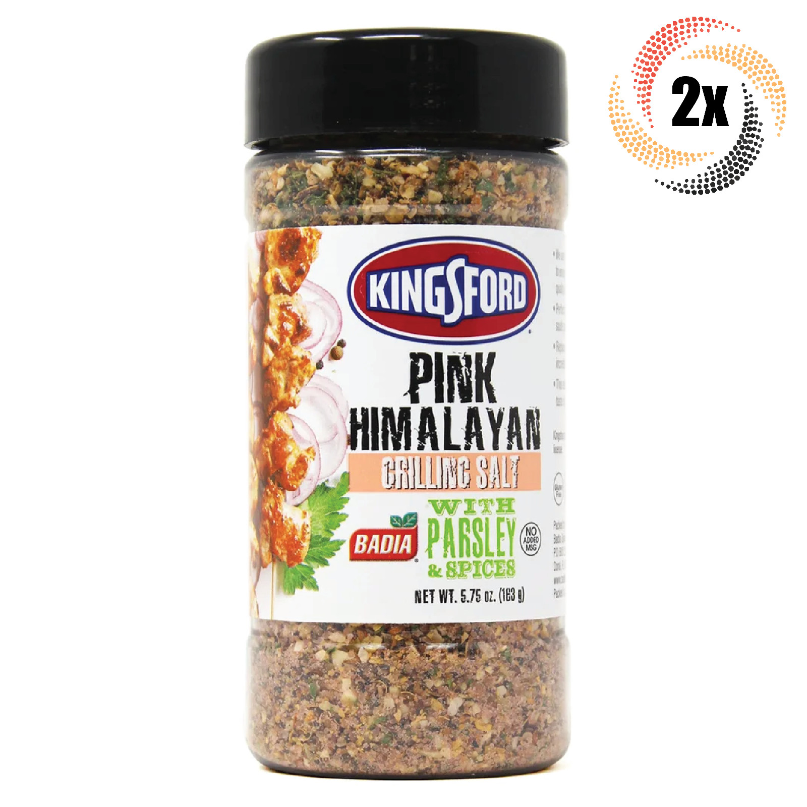 2x Shakers Kingsford Badia Pink Himalayan Grilling Salt Seasoning | 5.75oz