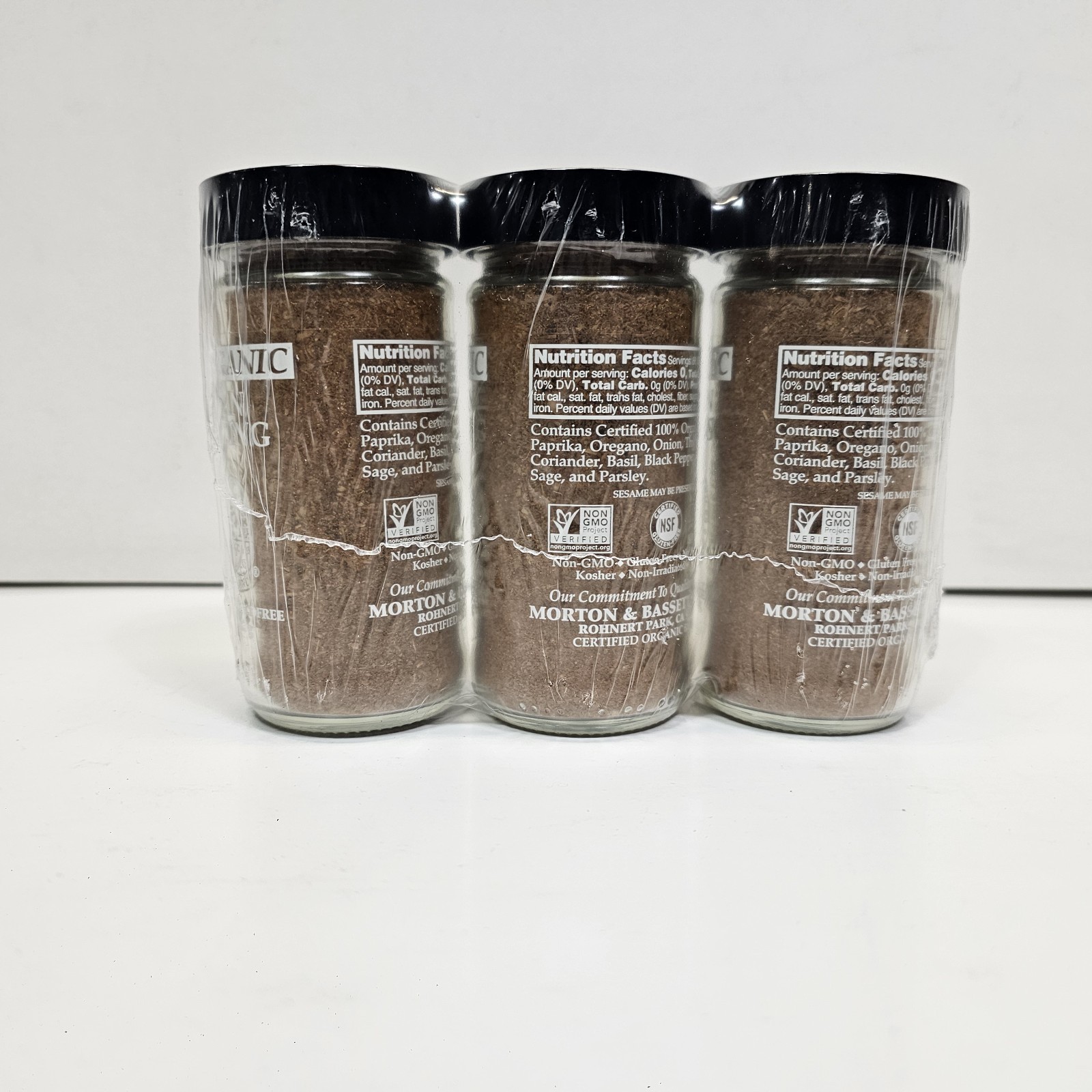 3 pcs Morton & Bassett Organic Italian Seasoning 1.5 Oz/each. Exp. 05/29/2029