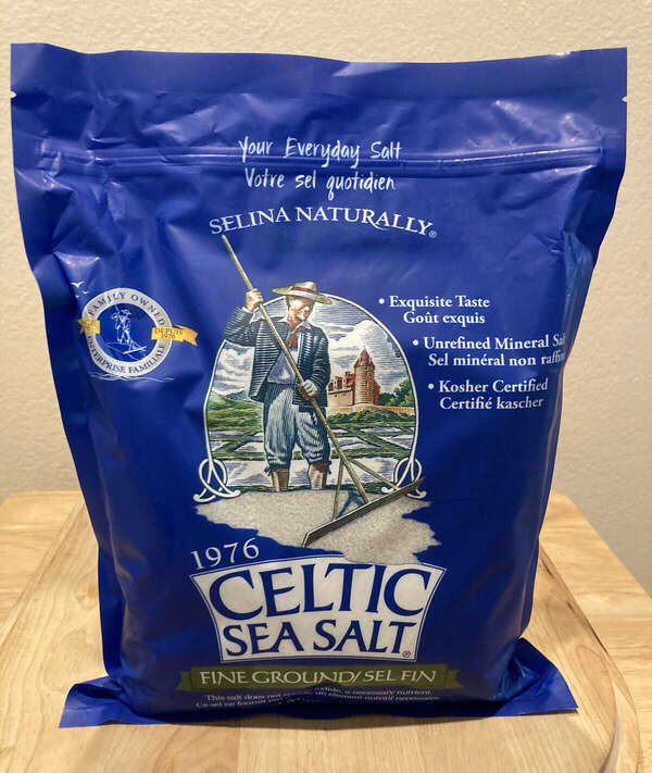 1LB, 5 LB, FINE GROUND VITAL MINERAL BLEND. VARIATIONS CELTIC SEA SALT BAGS.