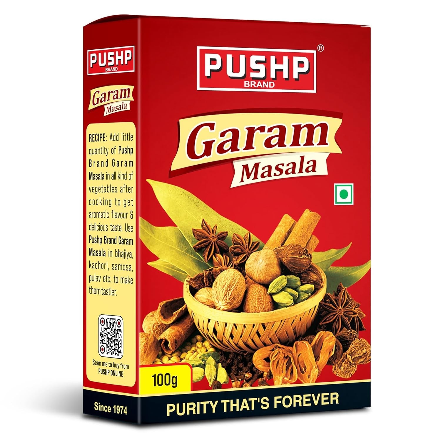 Pushp Brand Garam Masala Box (100g Pack of 1)