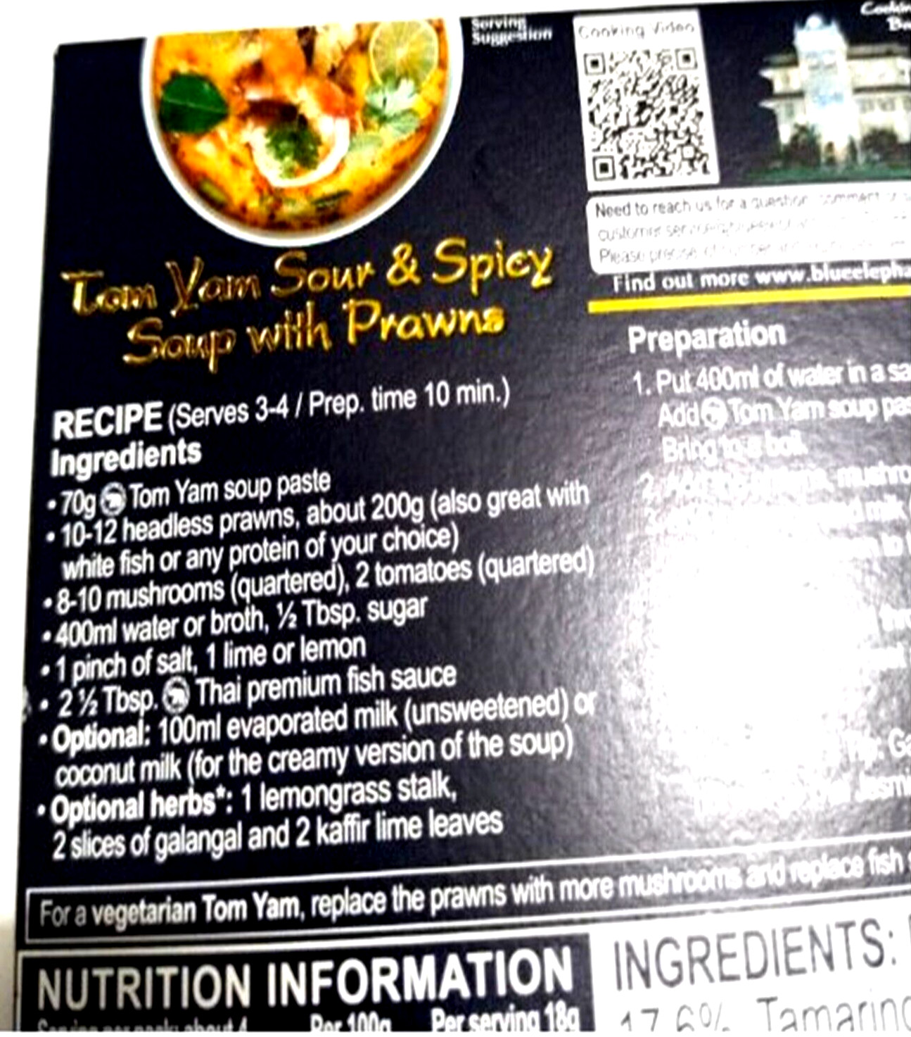 6 x Blue Elephant Tom yam chilli paste 70g.Natural Product No Preservatives