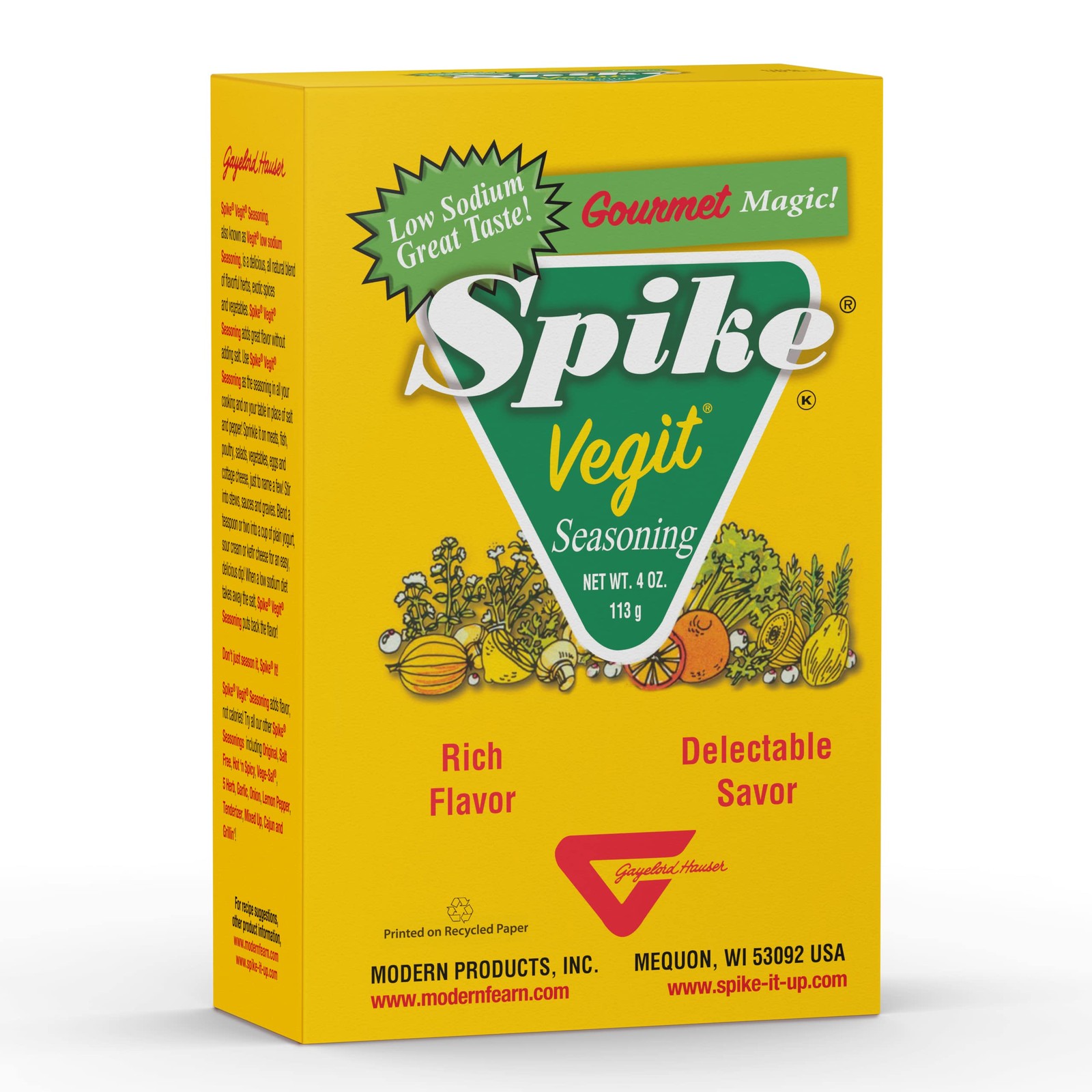 Spike Vegit All-Purpose Seasoning, All Natural, Low 4 Ounce (Pack of 1)