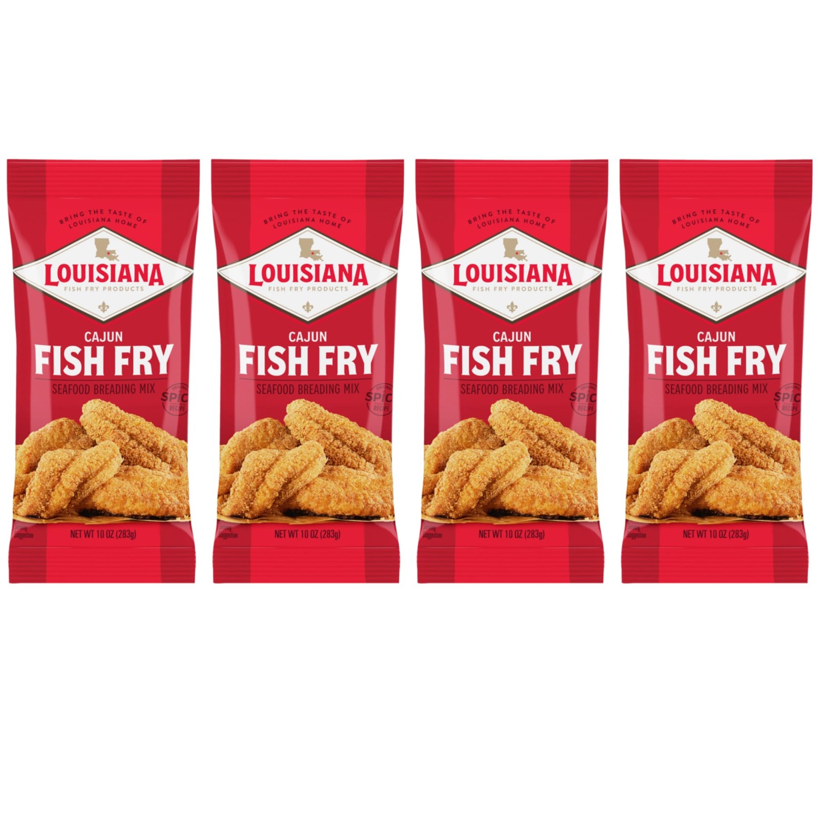 Louisiana Fish Fry Products Cajun Fry, 10 oz Pack of 4