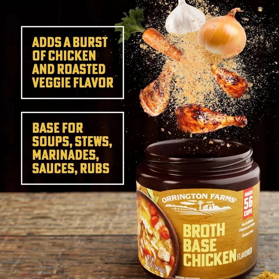 Chicken Flavored Broth Base & Seasoning, Ready-To-Use, Chicken Bouillon Powder C