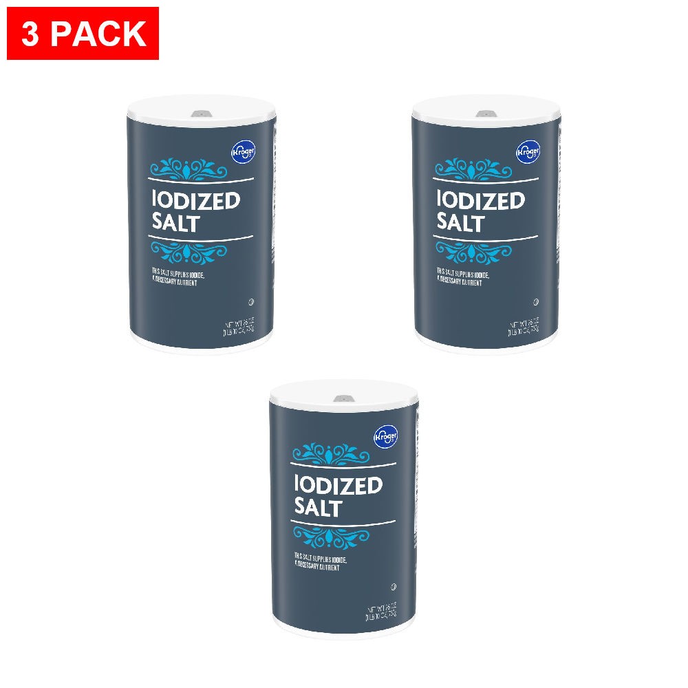 Kroger Iodized Salt 26 oz – Pack of 3