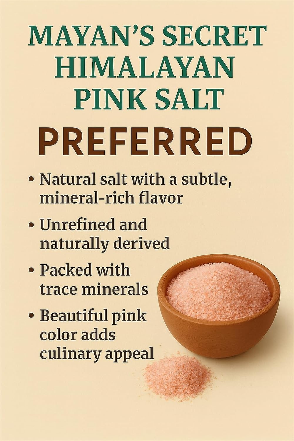 Mayan’s Secret Himalayan Pink Salt, 2.5 Lbs – Extra Fine | Trace Minerals