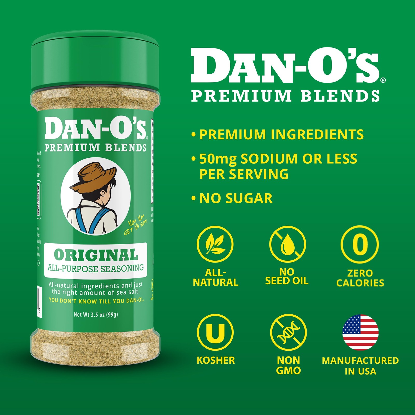 Dan-O’S Dan-Os 8 Bottle Seasoning Set Extra-Small Bottles 8 Pack Includes
