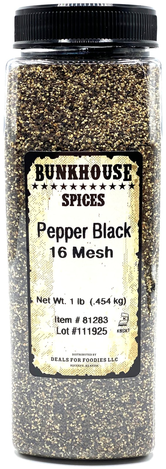 (16 Mesh) Coarse Ground Black Pepper, 16 Ounce Bulk Food Service Size for BBQ…
