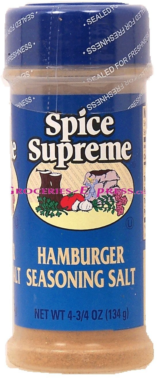 Spice Supreme Hamburger Seasoning Salt 4.75 Ounce Kosher Certified Shaker