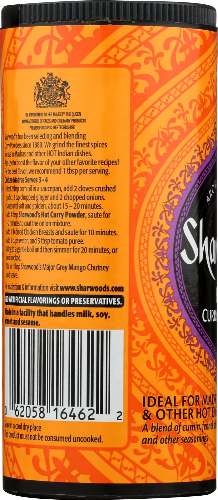 Sharwoods Hot Curry Powder, 3.6 OZ Ounce (Pack of 1)
