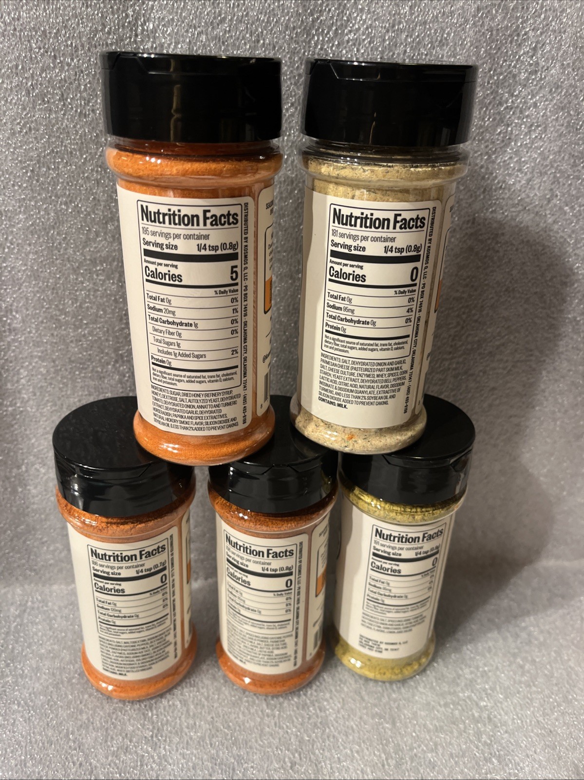 KOSMOS Competition BBQ Wing Dust Set Of 5 Seasoning Flavors. Best By 04/2027