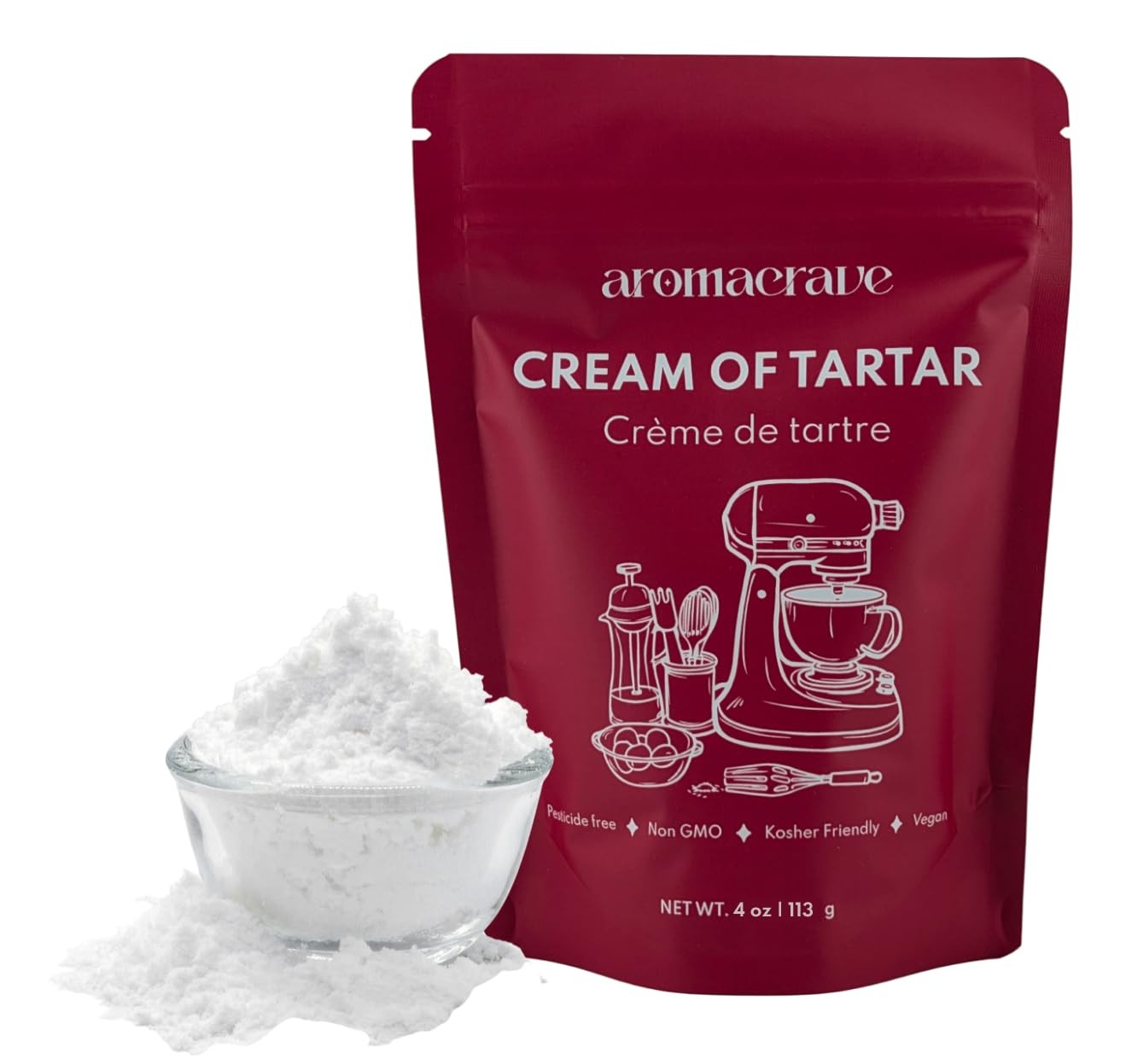 Cream of Tartar Powder, High-Purity Potassium Bitartrate for Baking & Cooking…