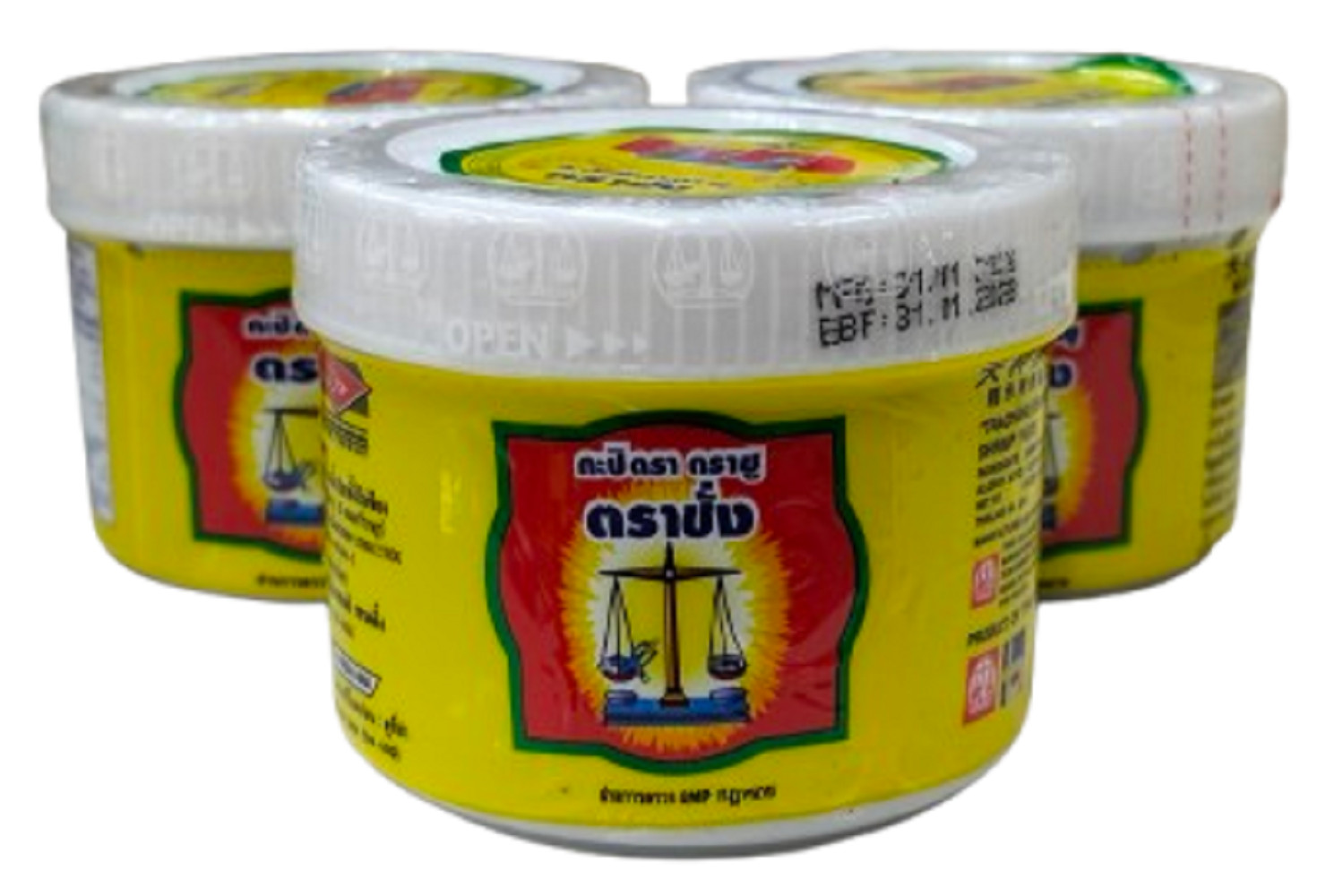 Trachang Brand Shrimp Paste Thai Kapi for Nam Prik Curry Cooking Non-MSG 185g ×3