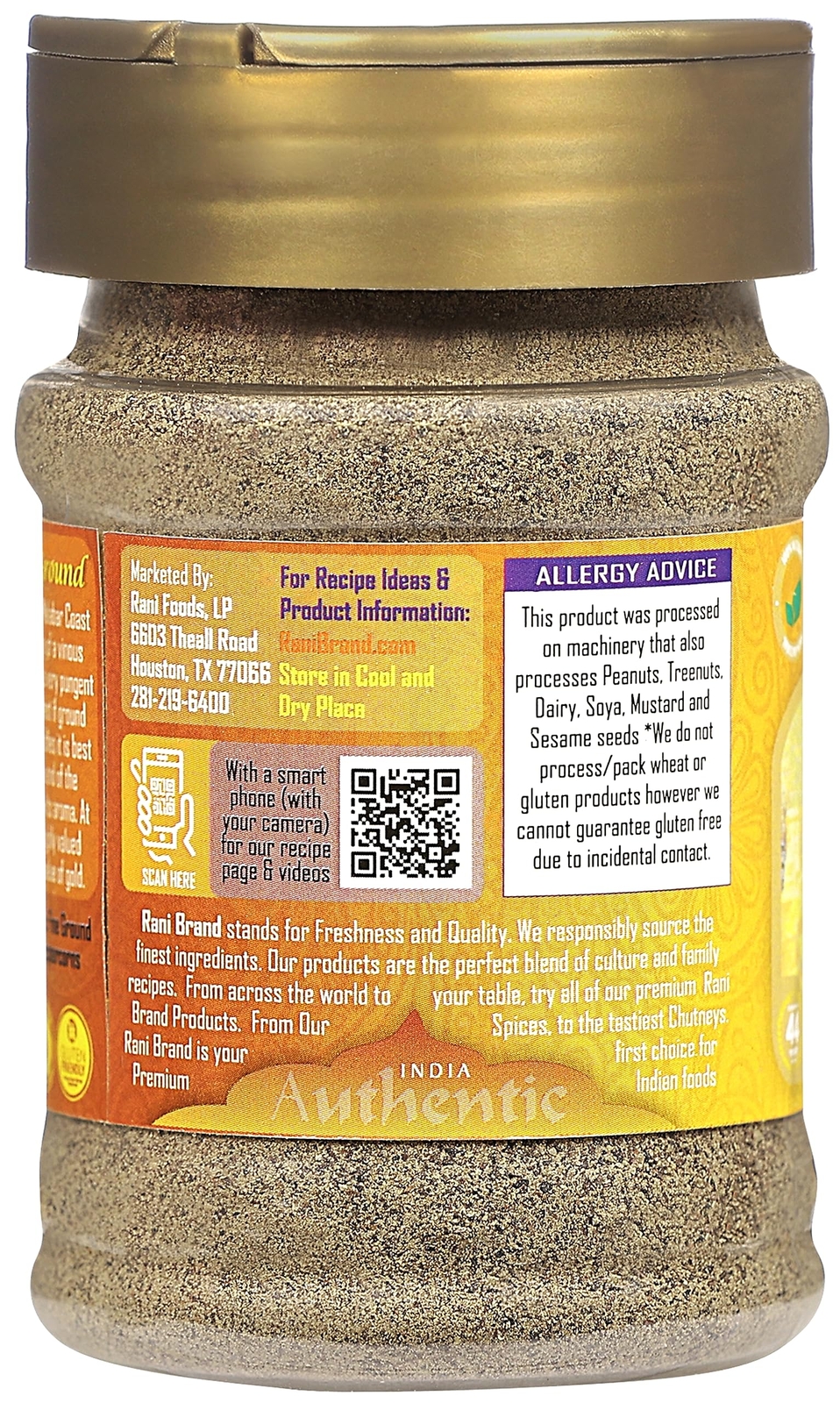 Rani Black Pepper Fine Powder 80 Mesh, Premium Indian 3oz (85g)