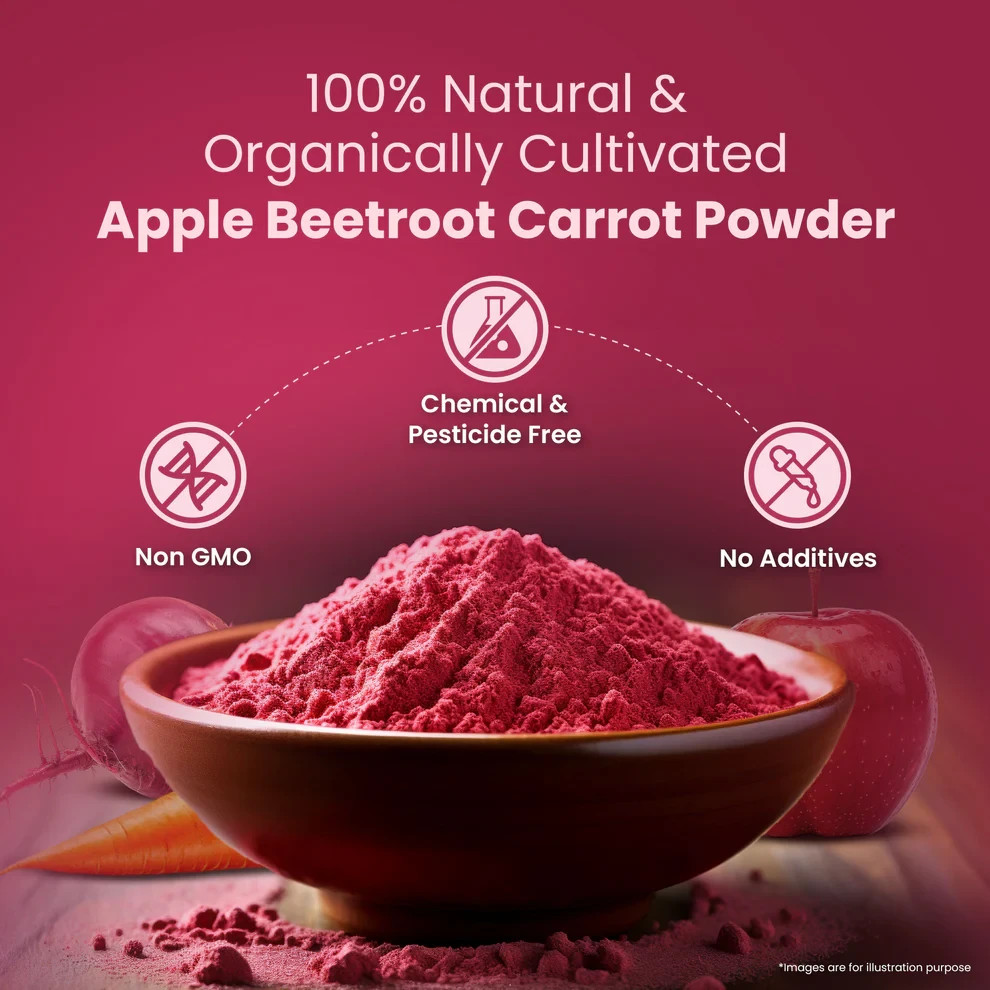 Apple Beetroot Carrot & Wheatgrass Powder Pure Blend Of Nutrition &Herbal Health