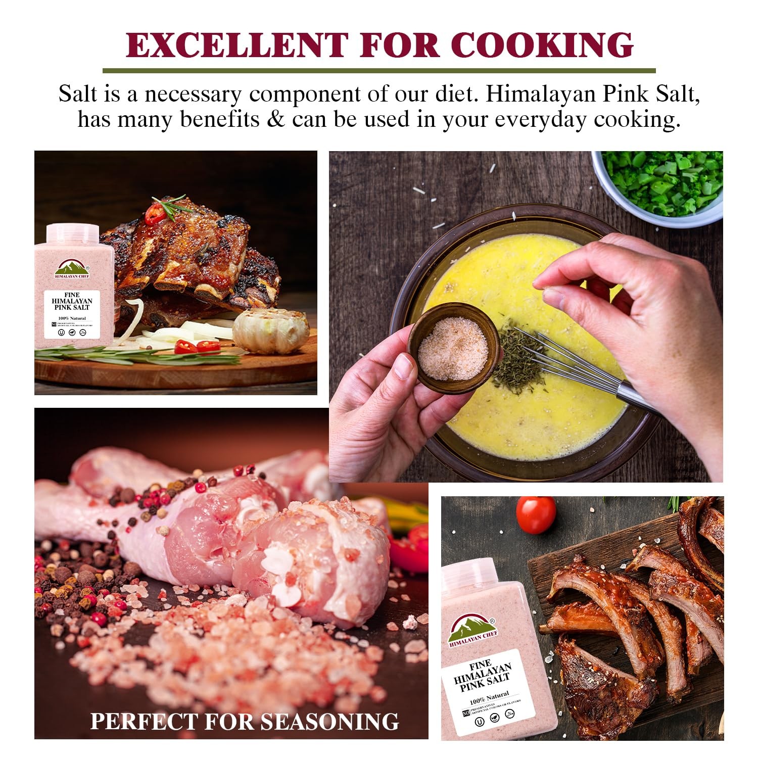 Himalayan Chef Pink Salt Fine Grain, 5 80 Ounce (Pack of 1),