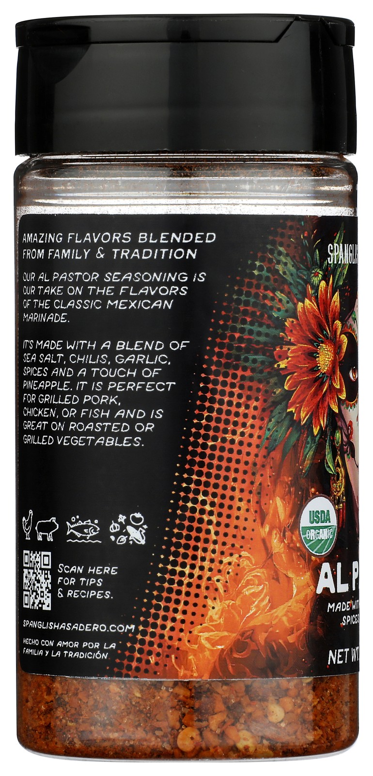 Organic Al Pastor Seasoning By Spanglish Asadero 4.1 Oz 6 Pack