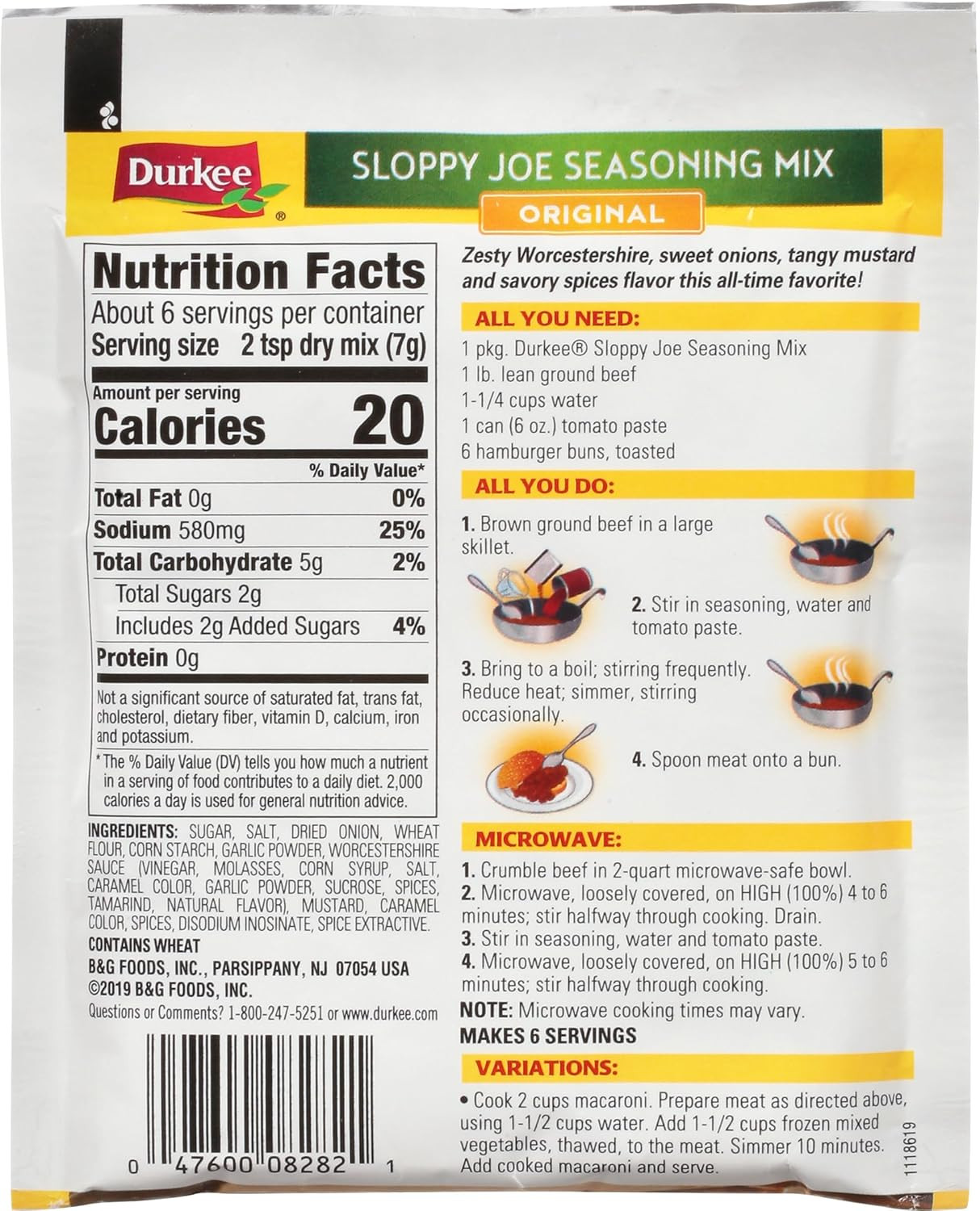 Sloppy Joe Seasoning Mix, 1.50 Ounce Packet