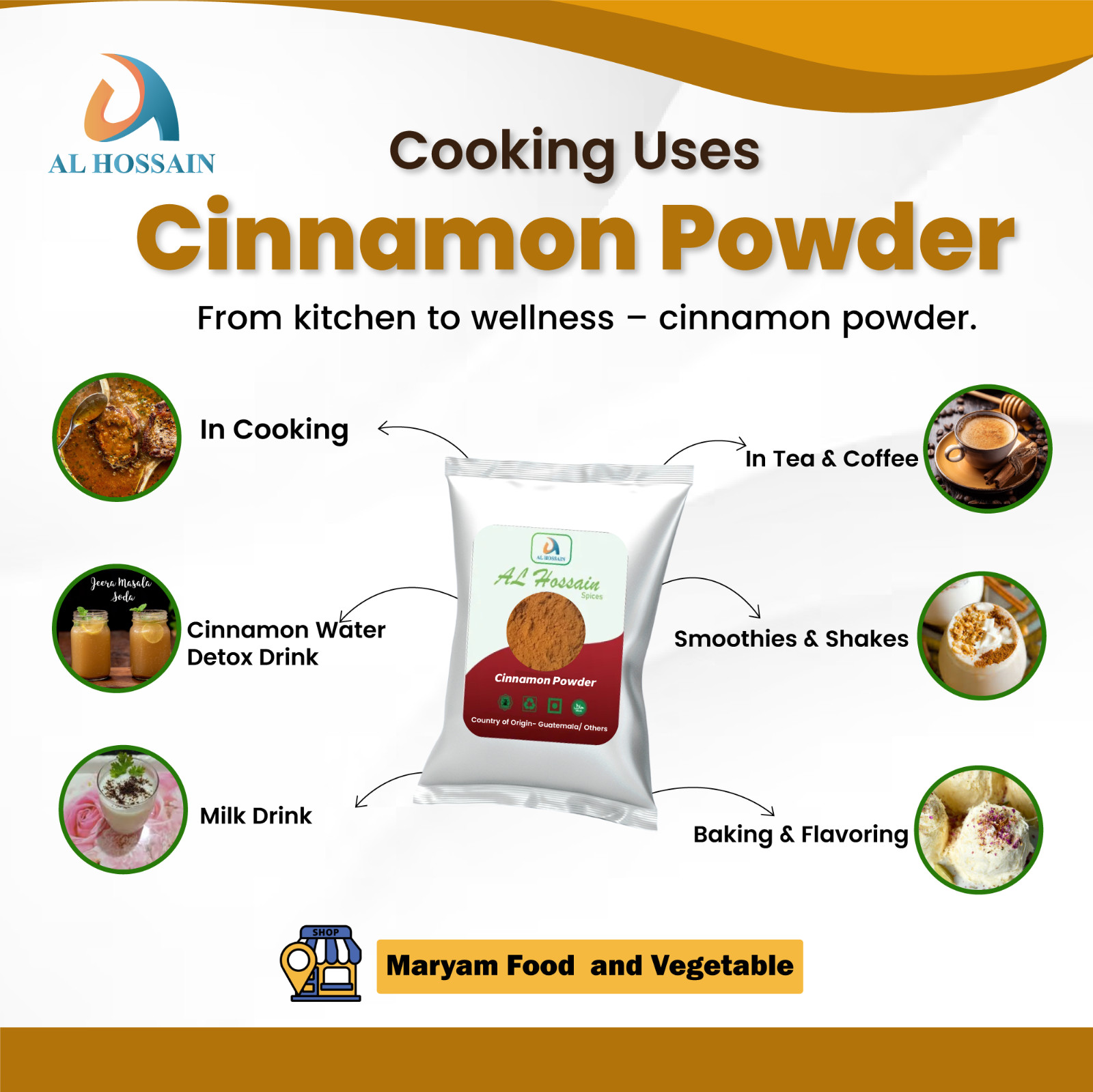 Natural Cinnamon Powder 250g | Ground Cinnamon for Baking, Cakes, Cookies & Cook