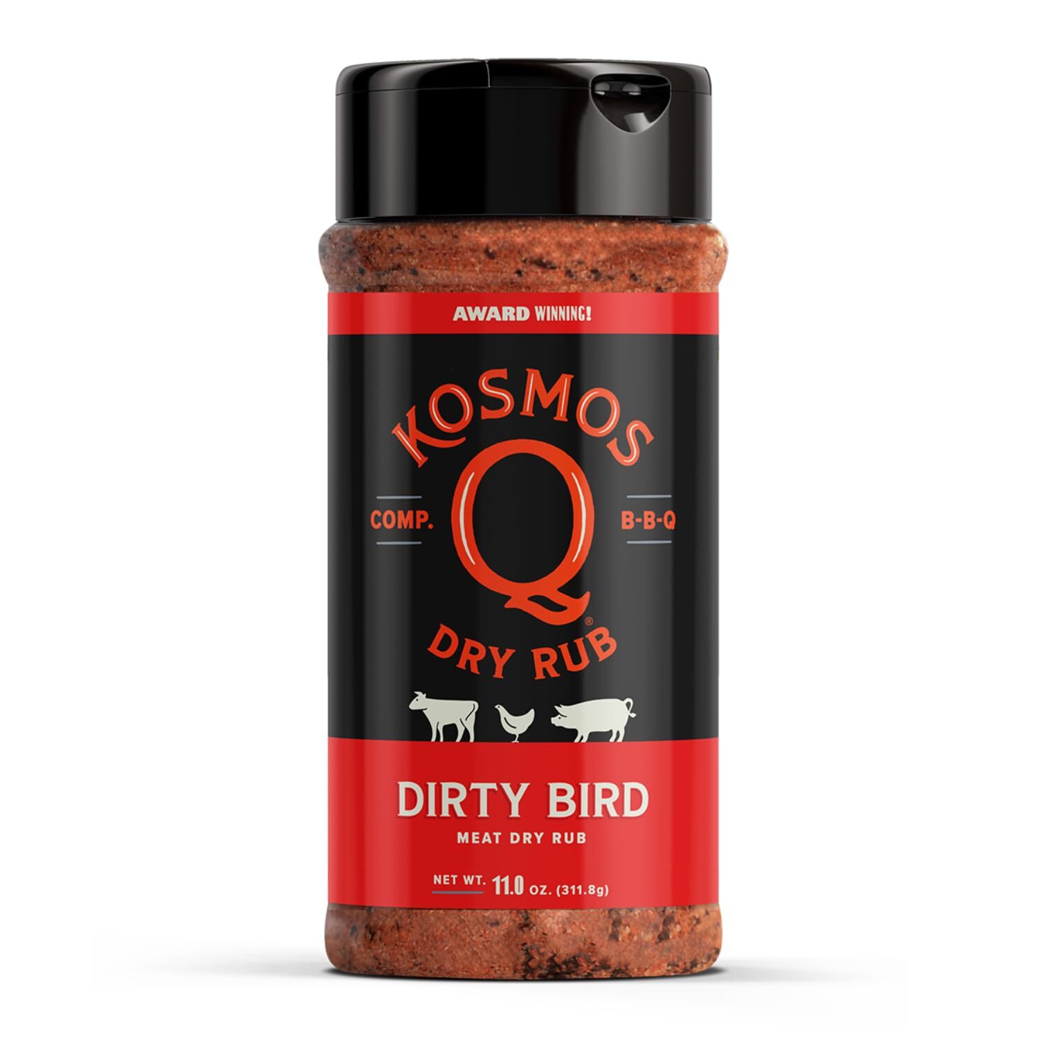 Kosmos Q Dirty Bird BBQ Rub 11oz Spicy Sweet Meat Seasoning for Grilling
