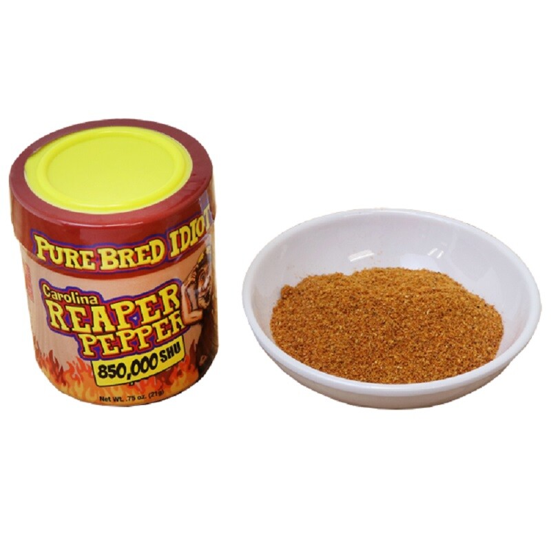 ASS KICKIN’ PURE BRED IDIOT GROUND CAROLINA REAPER PEPPER POWDER .75 oz