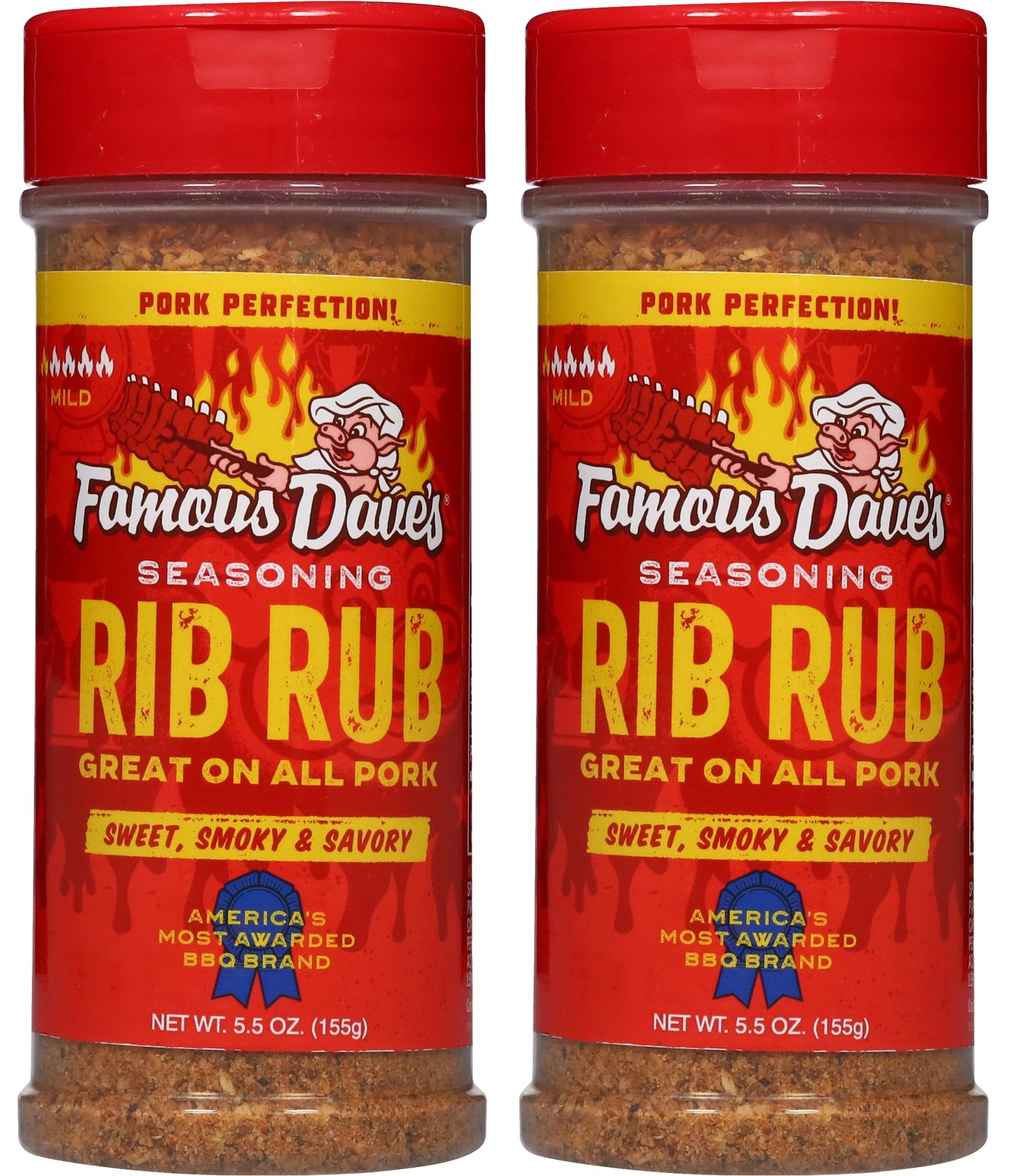 Famous Dave’s – 2 pck, Rib Rub Seasoning 11 oz.