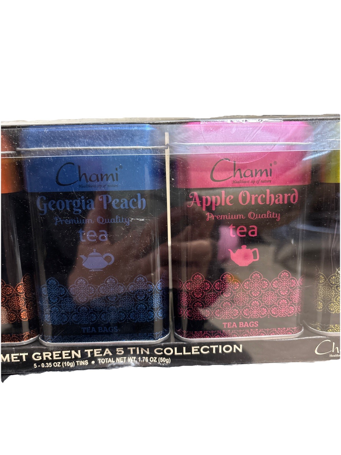 Gourmet Green Teas 5 Tin Collection 5 X 0.35 Oz (10g) Tins Expired Aug 05 2026