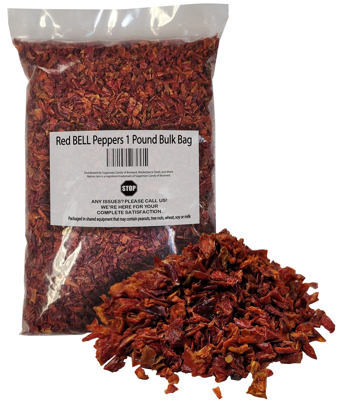 Red BELL Peppers 1 Pound Bulk Bag-Heat Sealed to Maintain 1