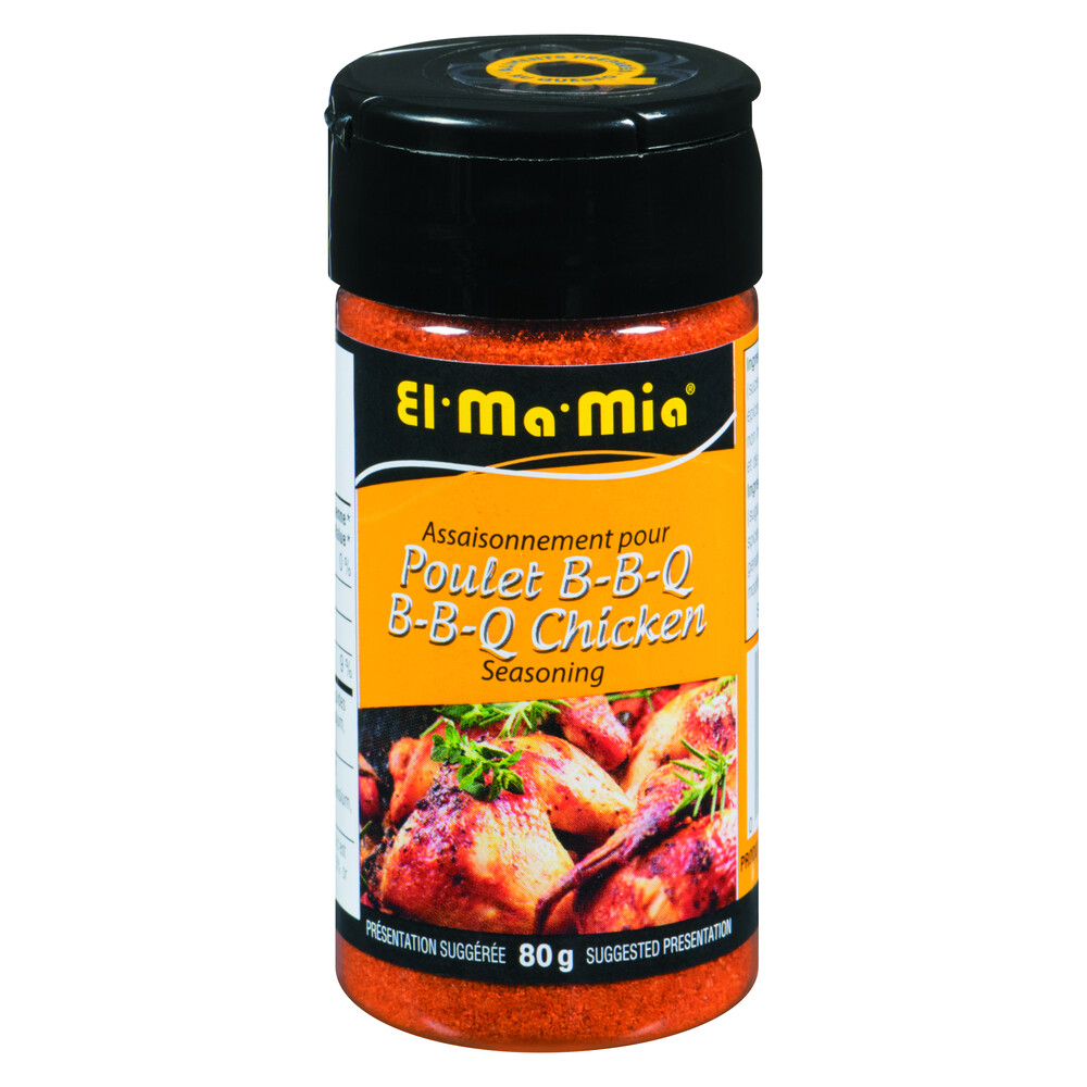 2 Jars of El-Ma-Mia B.B.Q Chicken Seasoning 80g Each -From Canada -Free Shipping