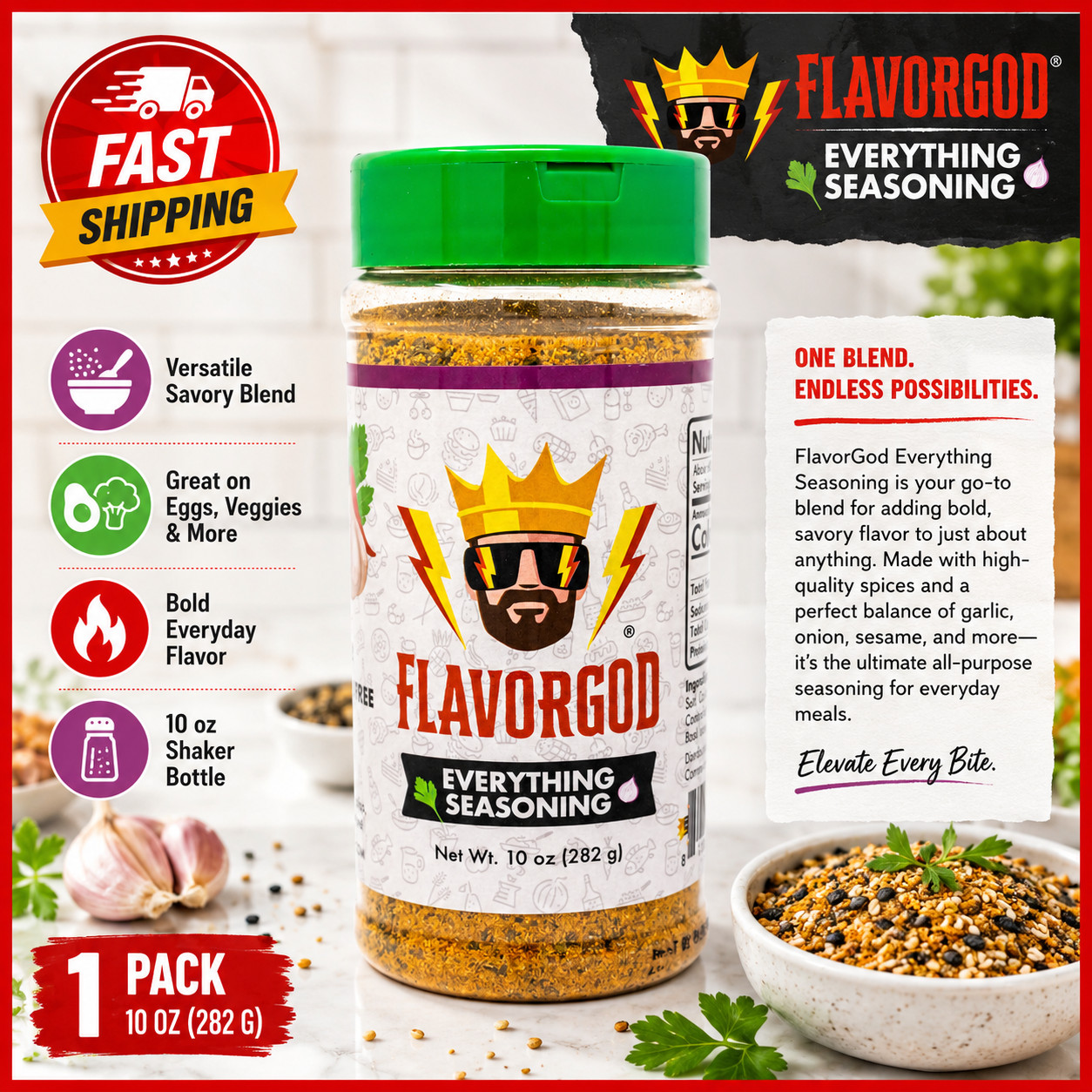 Flavorgod Everything Seasoning Large 10 oz