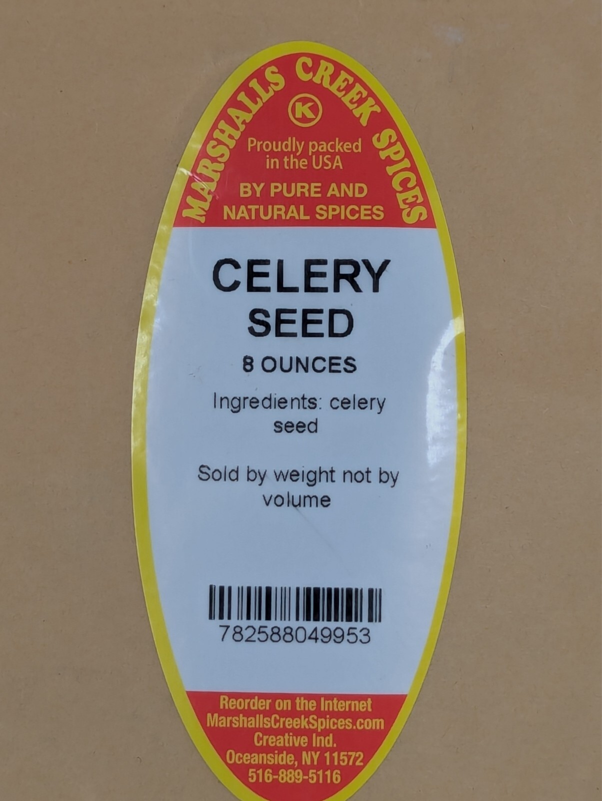 Marshalls Creek Spices – Pure Natural Spices – Celery Seed – 8oz- Best by: 12/25