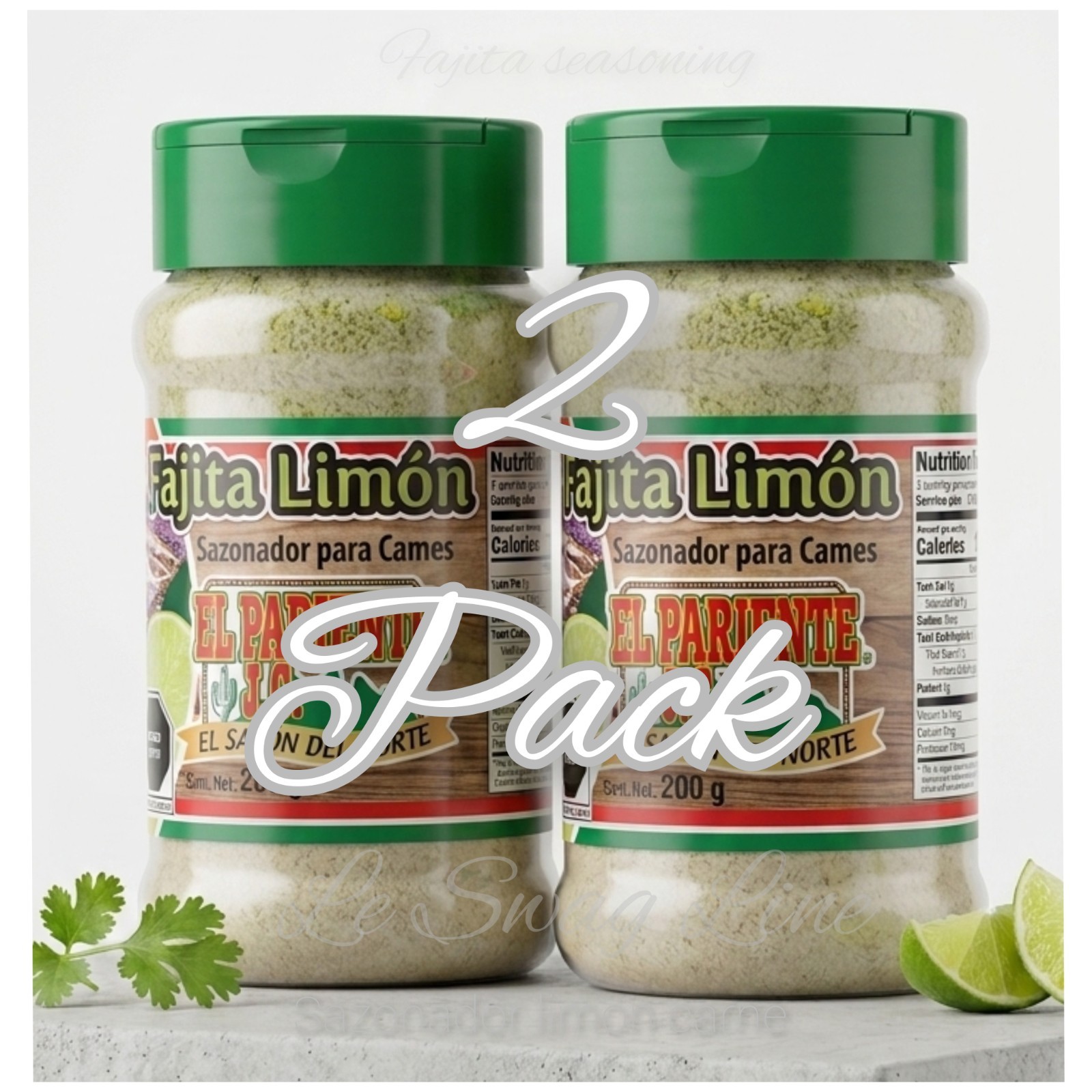 2x El Pariente Beef Fajita Lime Seasoning 7oz Each Limon Sazonador BBQ🍋🔥