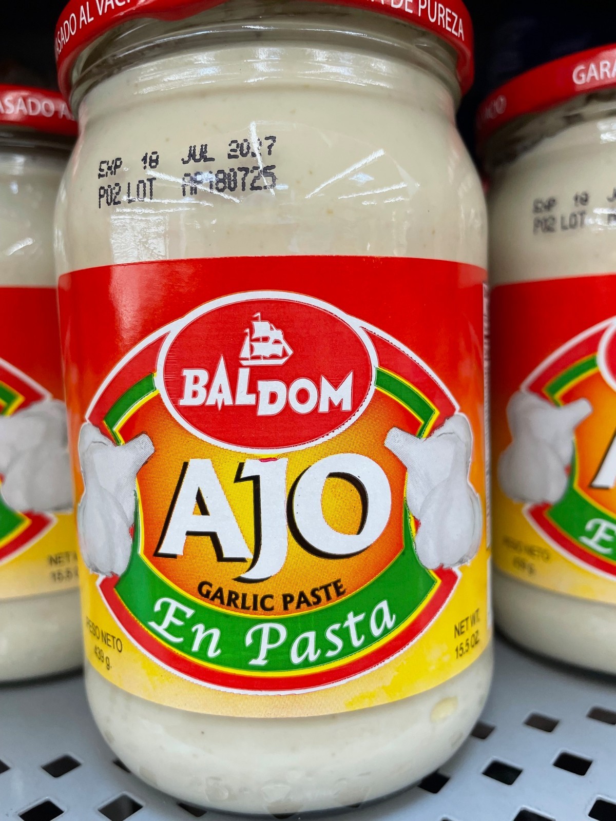 5 Pack Baldom Ajo Garlic Paste 15.5 oz Jars | Dominican Garlic Seasoning Paste