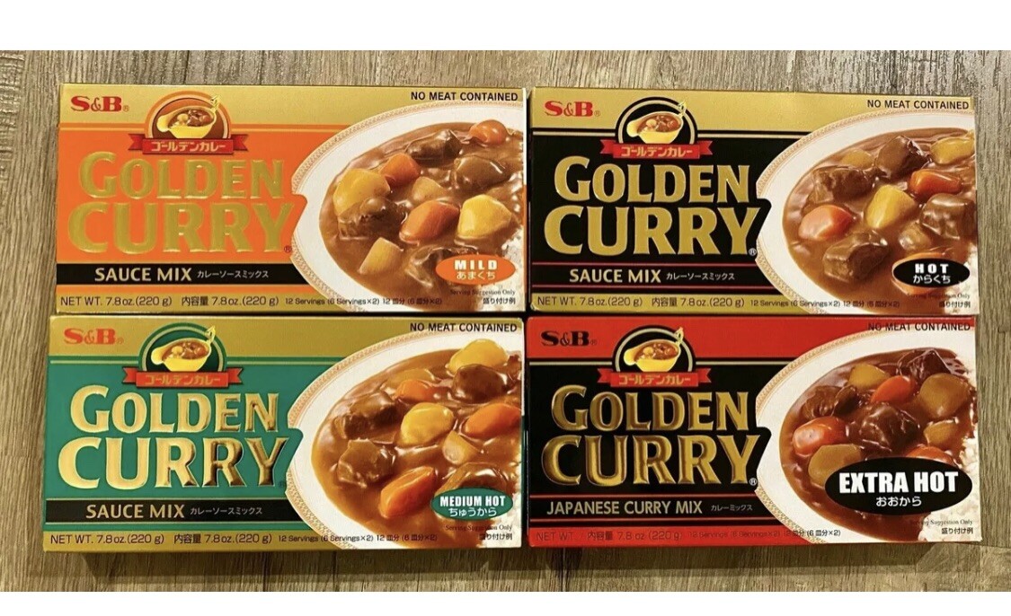 NEW S&B Golden Curry Sauce Mix 7.8 Ounce 4 Packs