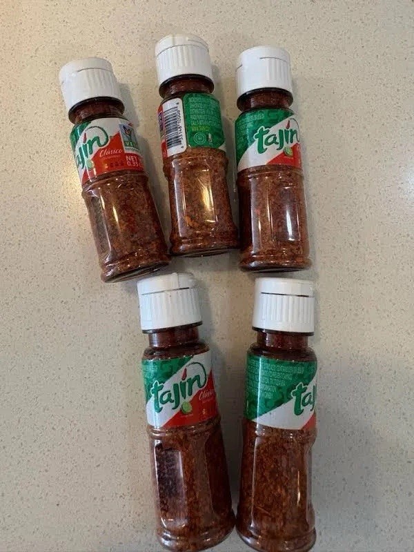 5X TAJIN MINI w/ LIME CLASSICO FRUIT AND SNACK SEASONING BOTTLE