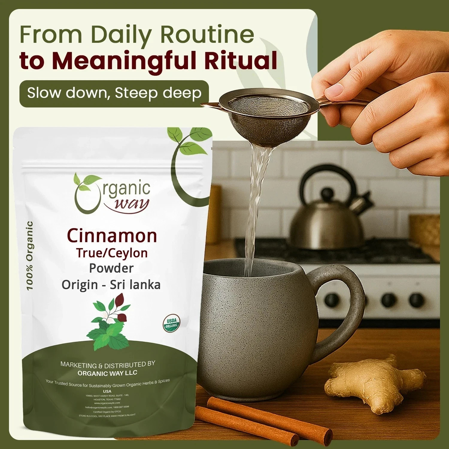Organic Prime True Ceylon Cinnamon Powder – Organic, Natural