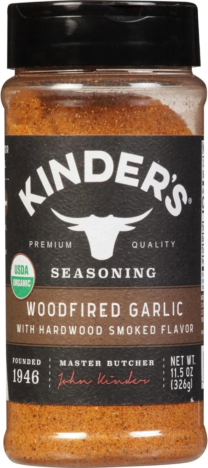 Kinder’s Woodfired Garlic Seasoning with Hardwood Smoked Flavor, 326g/11.4 oz. S