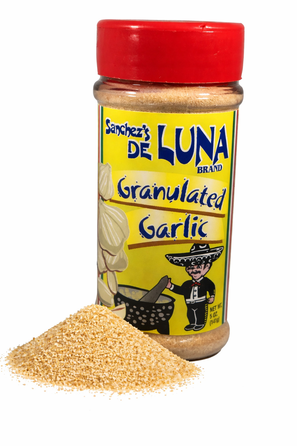 Granulated Garlic 5 oz – De Luna Brand – All Purpose Seasoning – Pure Garlic