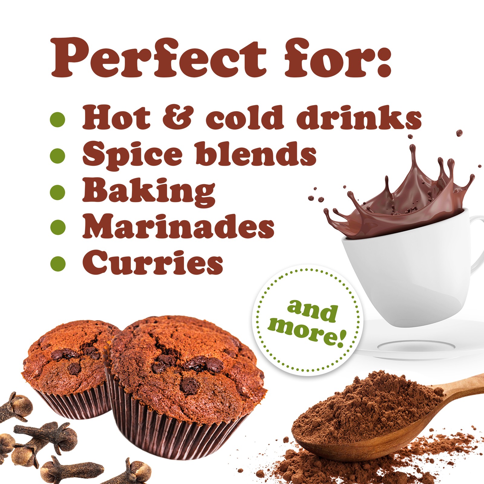 Clove Powder – Finely Ground Clove Pods, Pure, Vegan, Bulk – by Food to Live