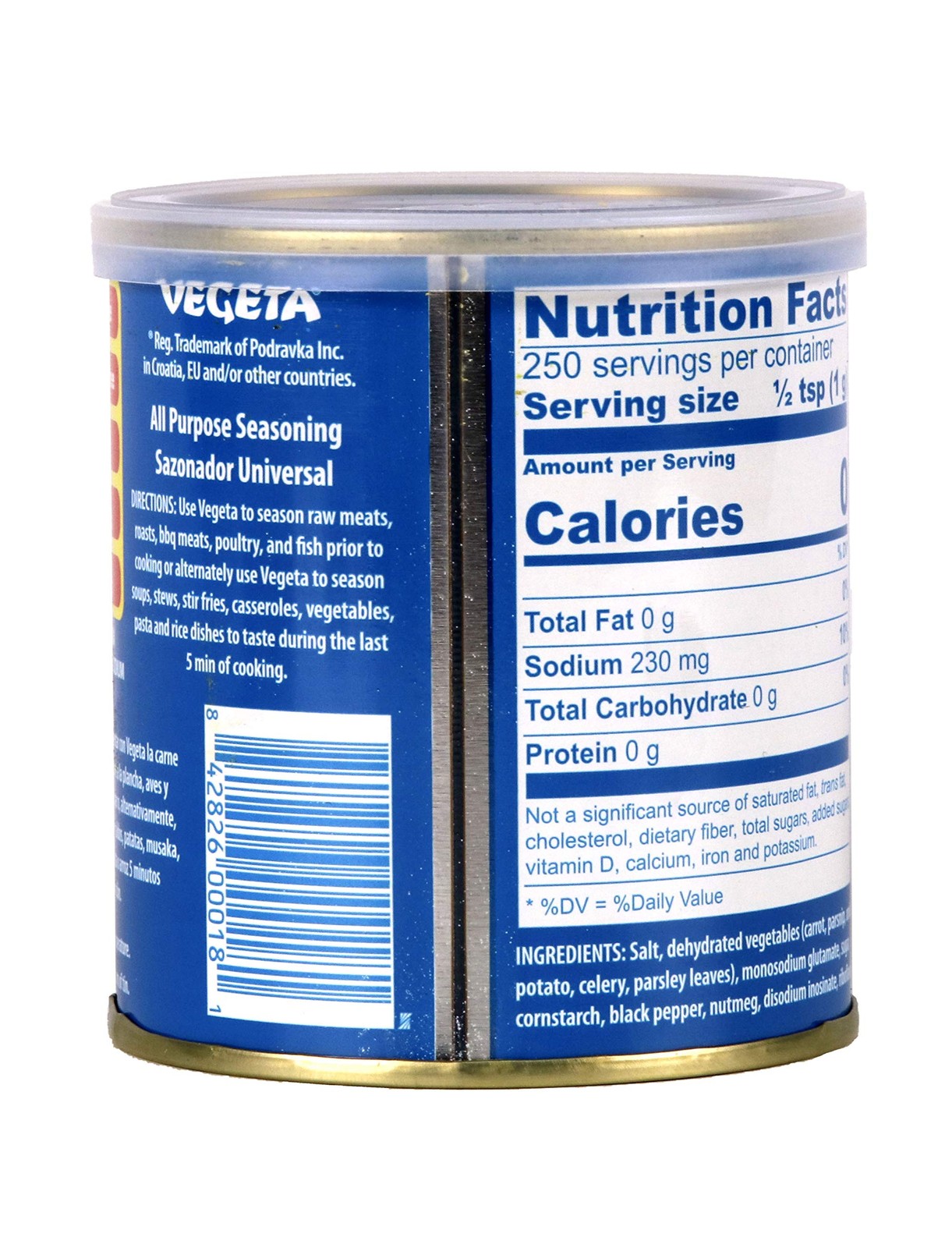 Vegeta All Purpose Seasoning Mix, Can 8.8 oz (250 Ounce (Pack of 1), Blue