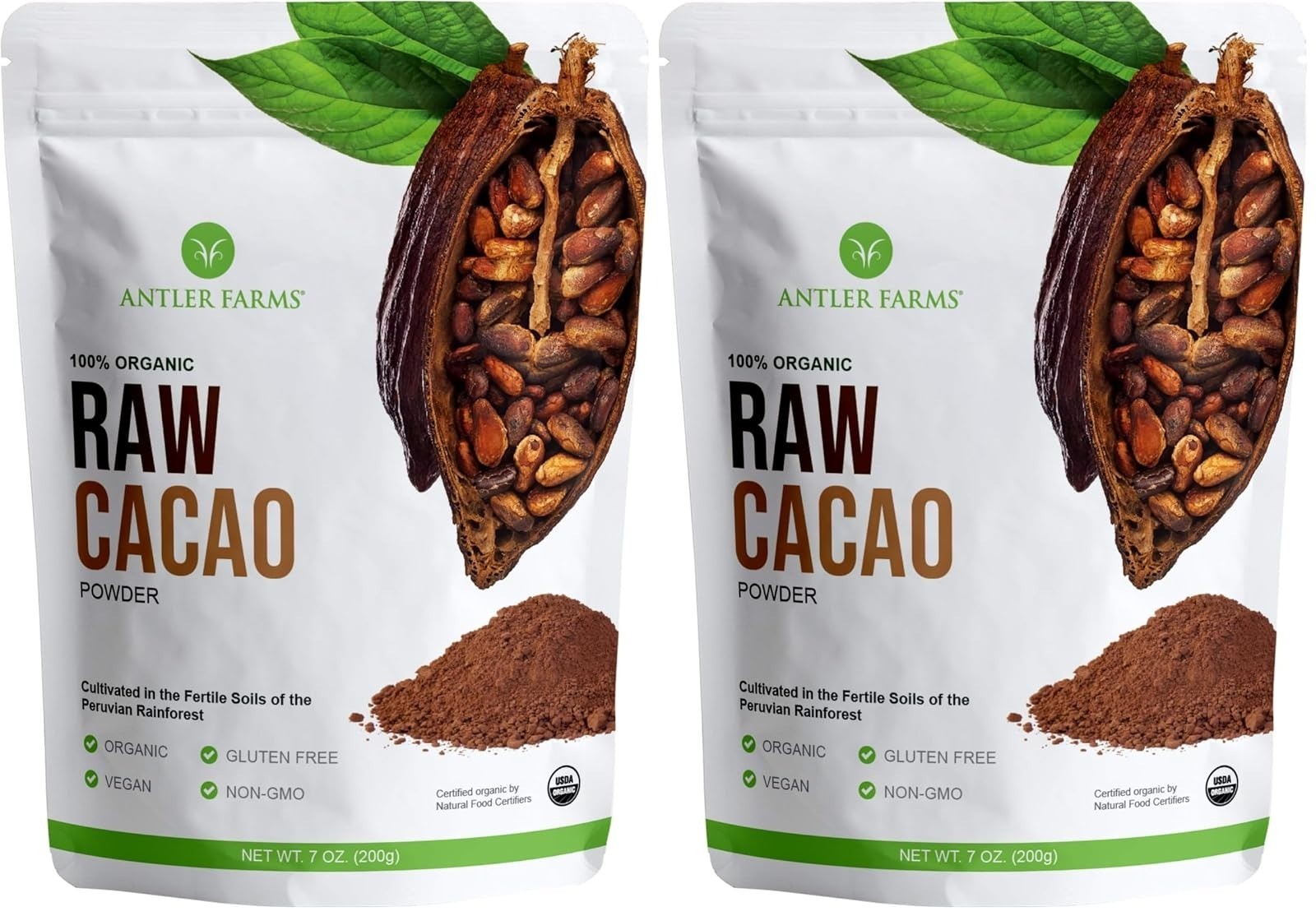 Antler Farms Organic Raw Cacao Powder 200g – Vegan, Gluten Free