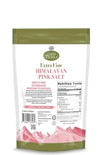 Himalayan Pink Salt Extra-Fine Grain 5 lb PET Bag – Bulk 6 Pack, Natural Mineral