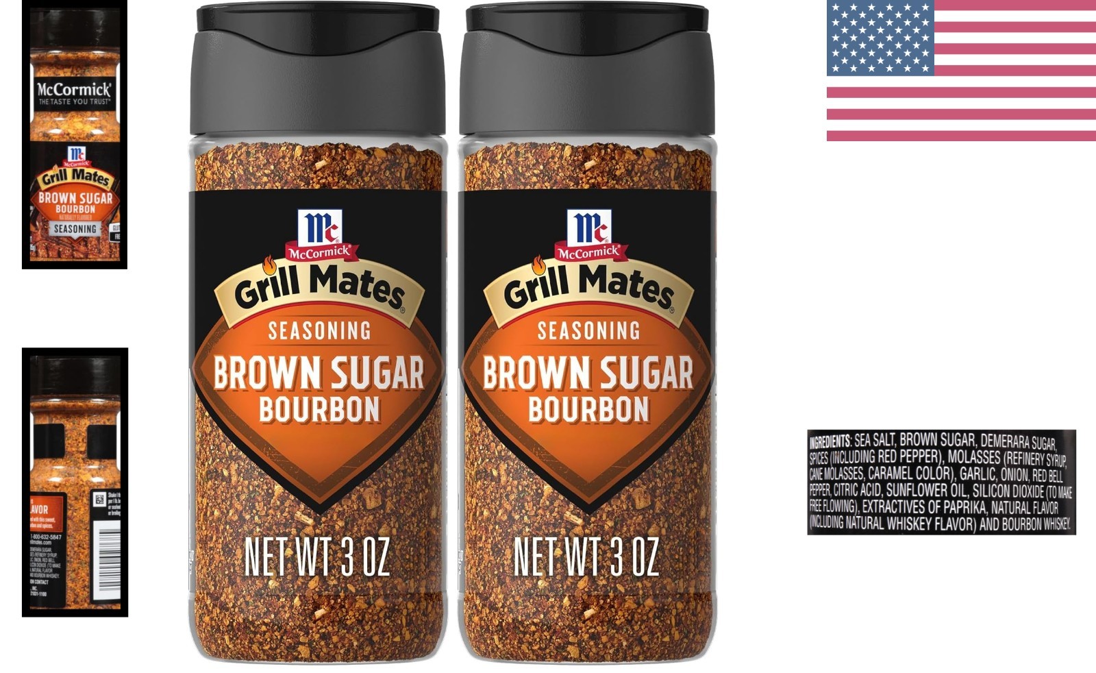 McCormick Brown Sugar Bourbon Seasoning, 3 Oz – Pack of 2 for Flavorful Grills