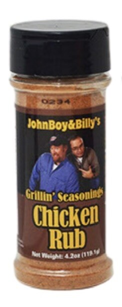 JohnBoy & Billy’s Grillin’ Seasonings Chicken Rub – 4.2oz Bottle w/Shakertop