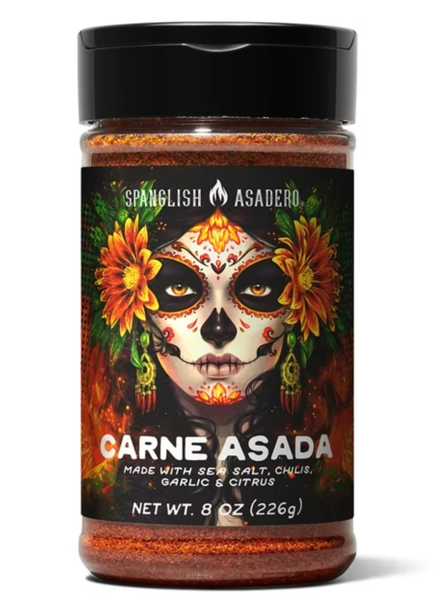 Spanglish Asadero Carne Asada Seasoning 8 oz Bold Garlic & Citrus Rub NEW Mix