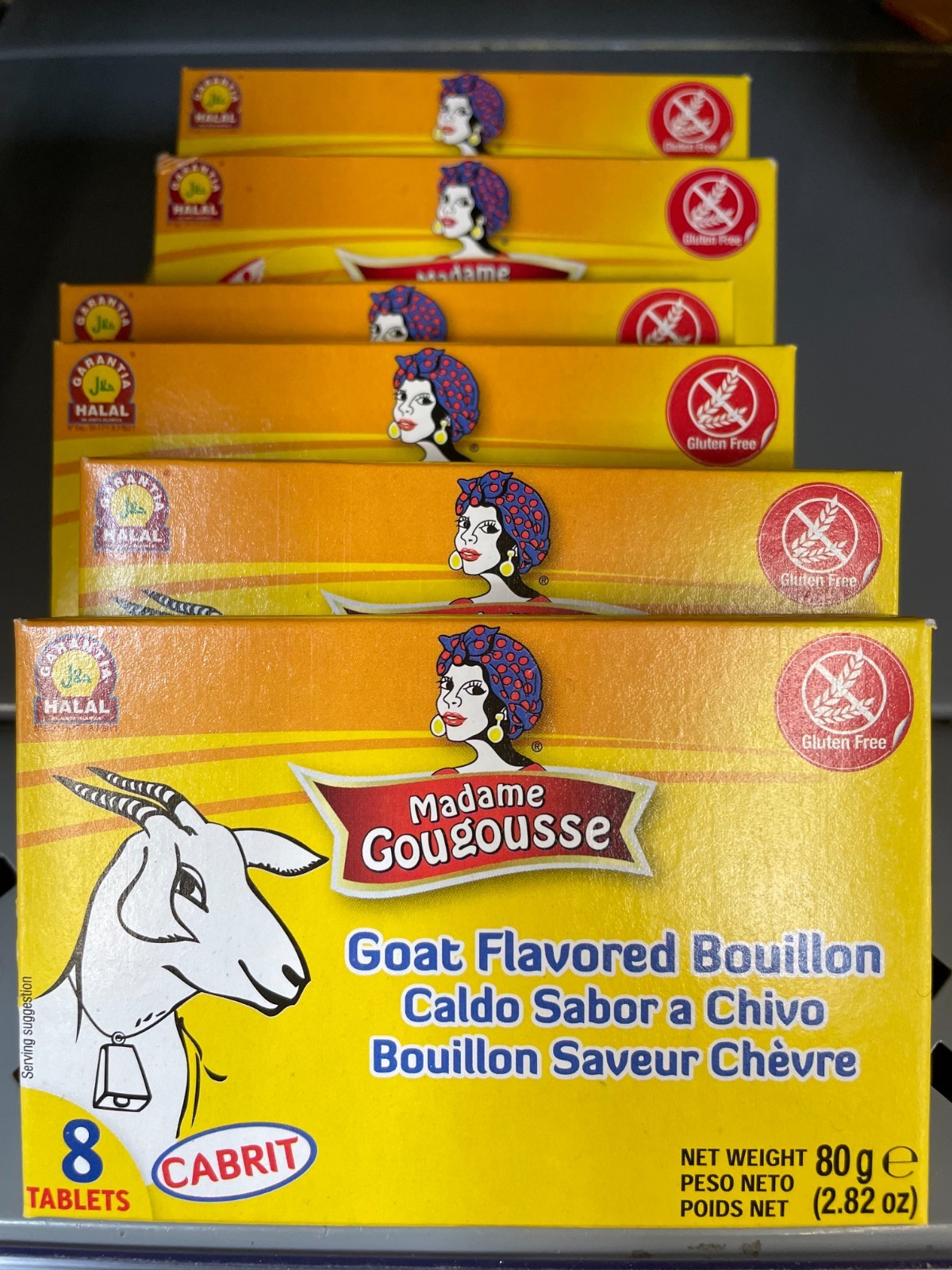 6 Pack Madame Gougousse Goat Bouillon Cubes – 8 Cubes per Pack (2.82 oz Each)