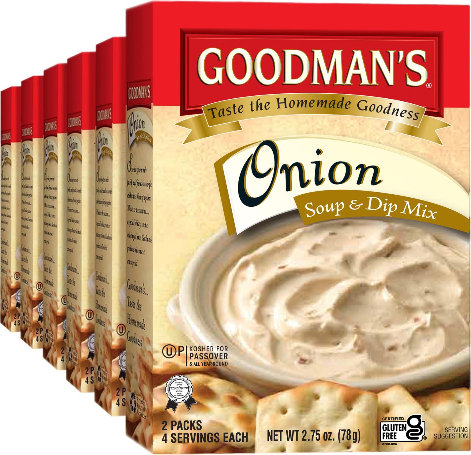 Onion Soup & Dip Mix Kosher For Passover 2.75 oz. Pack of 6.