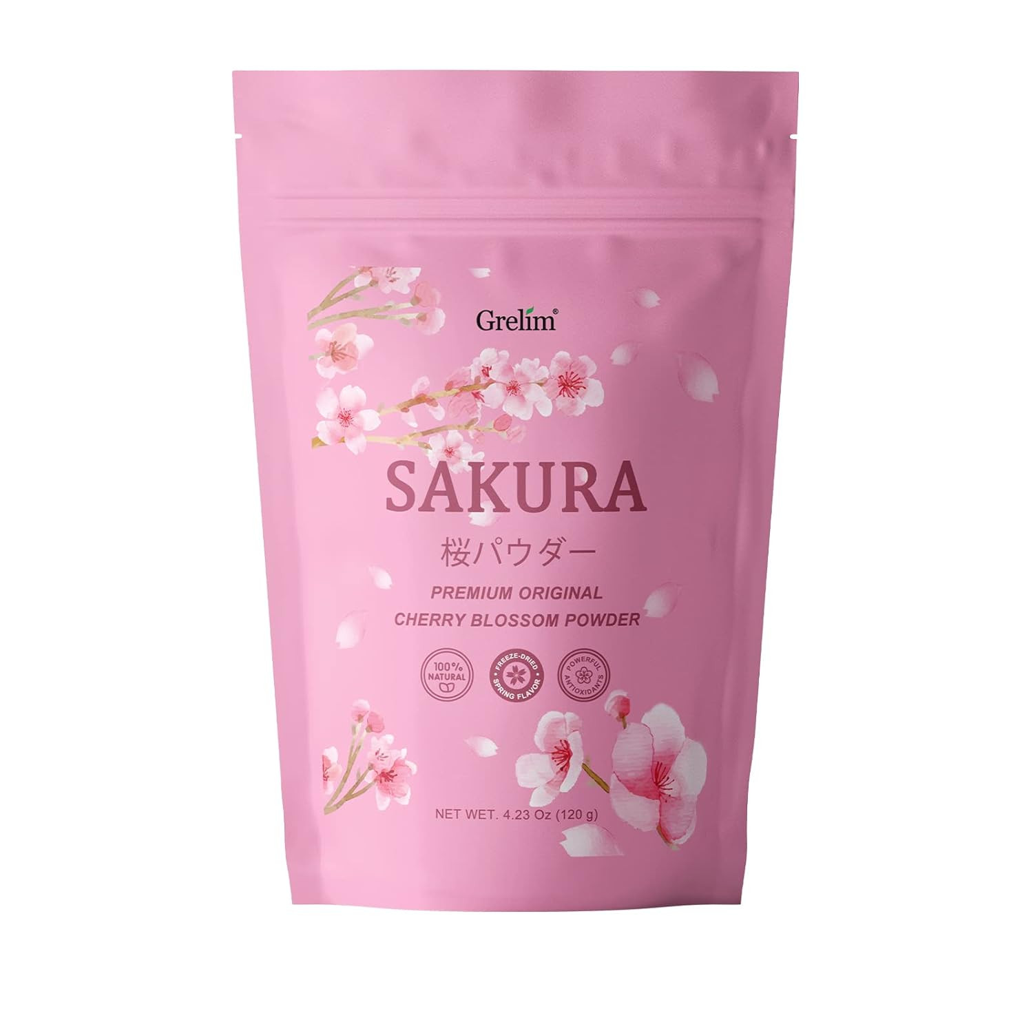 GRELIM Sakura Powder Premium Original Cherry Blossom Powder for Baking,Made in K