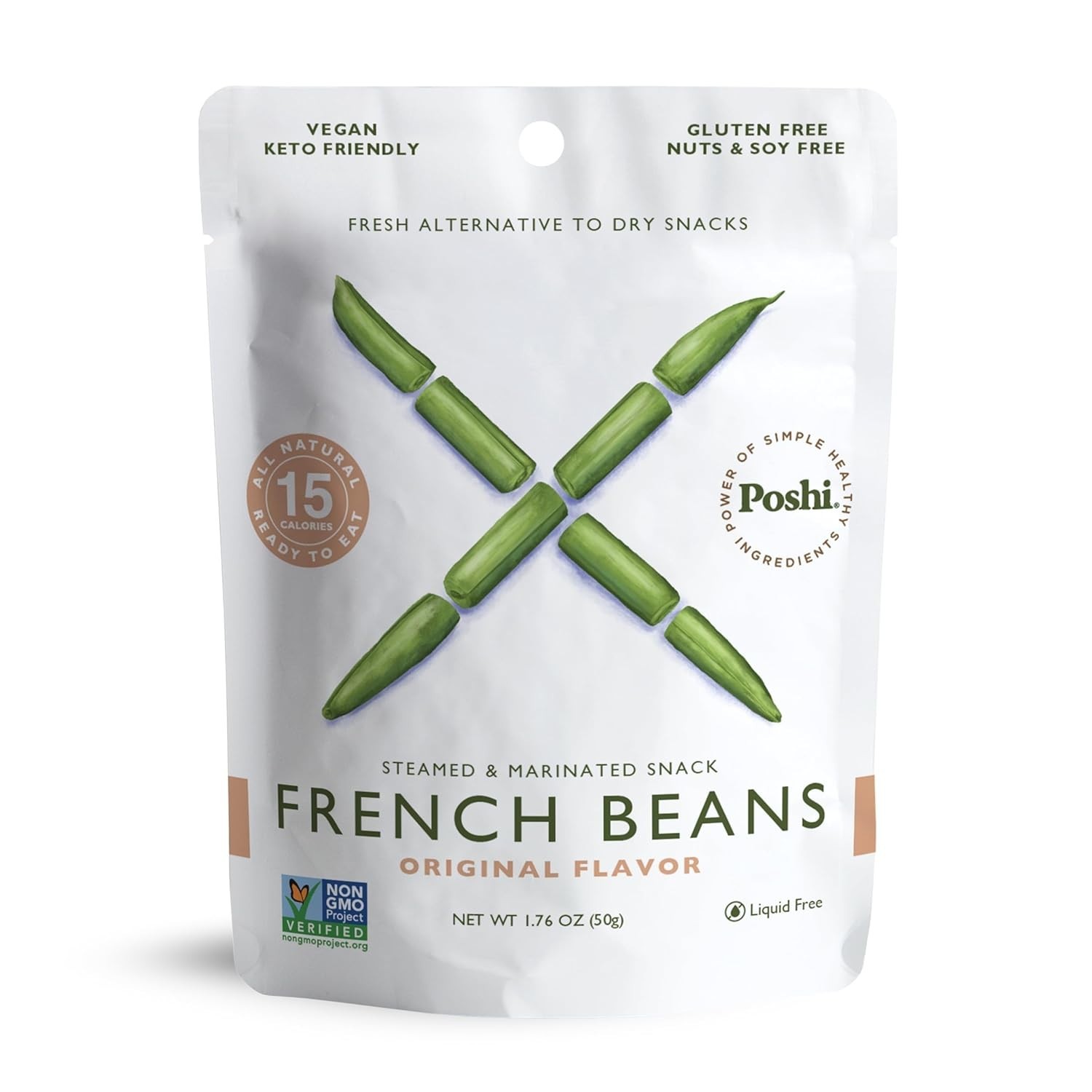Low Calorie Marinated French Green Beans | 10 Pack, All Natural Gourmet Snack